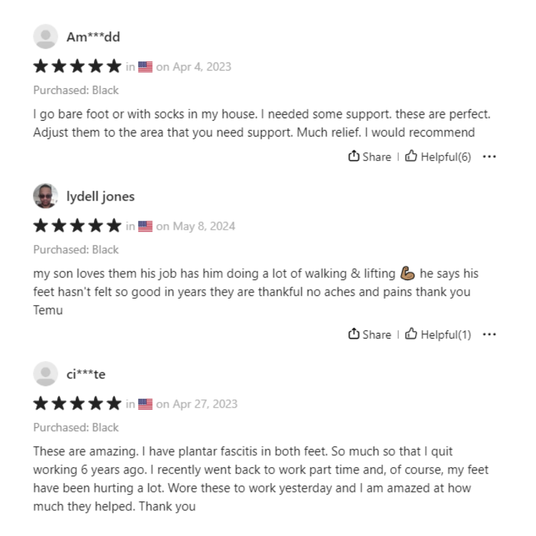 Orthopedic Arch Support Insoles - Set 5 Pairs