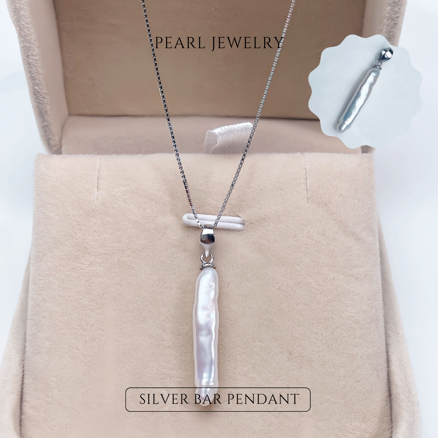 Sterling Silver Baroque Pearl Necklace