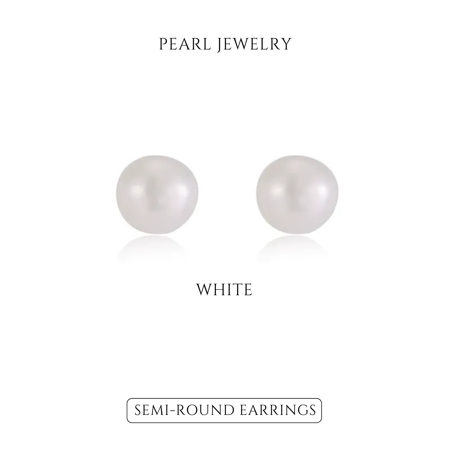 Fine Silver Freshwater Semi-Round Pearl Earrings