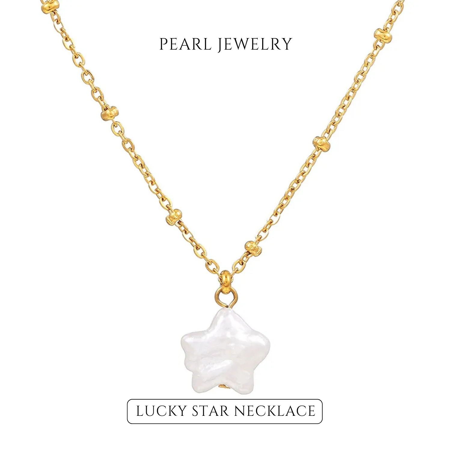 Baroque Lucky Star Pearl Pendant Necklace