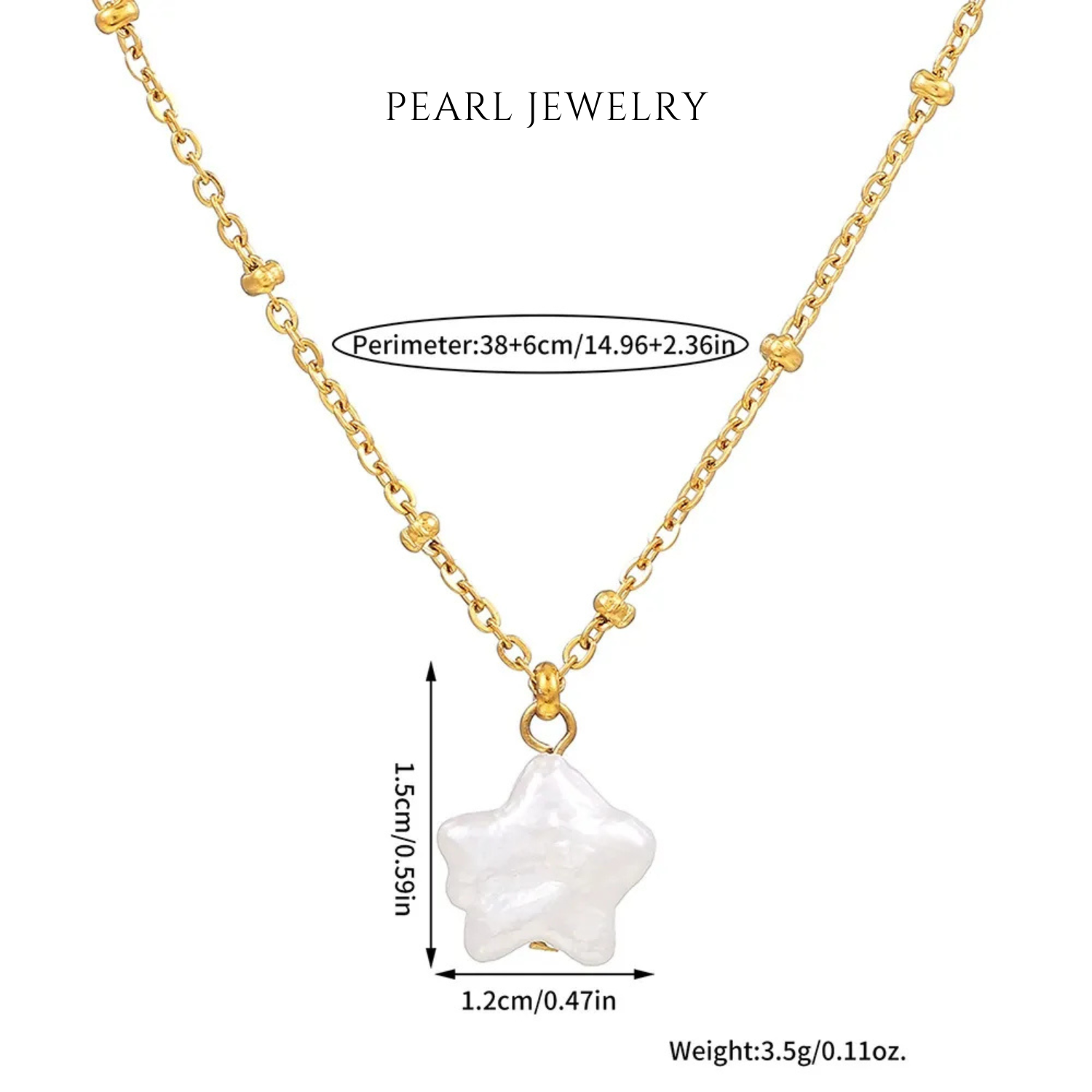 Baroque Lucky Star Pearl Pendant Necklace