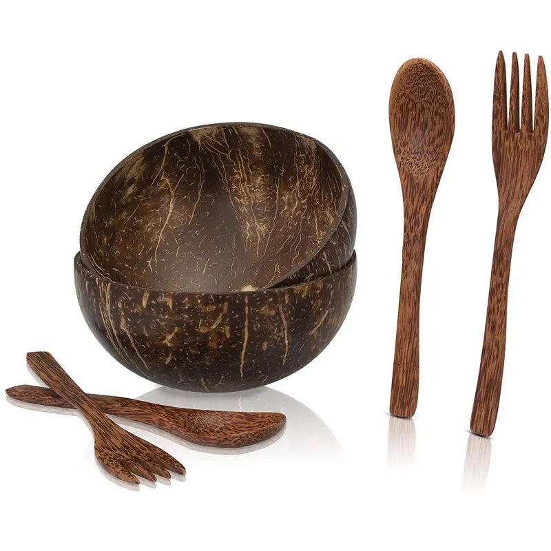 Bols de noix de coco en bambou gravés artisanaux uniques de haute qualité, vente en gros, bol gravé en coquille de noix de coco