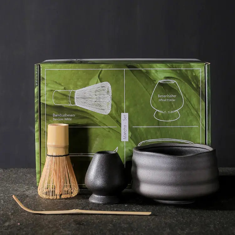 Größeres Bild anzeigen Zum Vergleich hinzufügen Teilen Individuelles Matcha-Set 4-teilige Geschenkbox Gestaltung eines Vintage-Matcha-Teebesen-Sets für die Teezeremonie