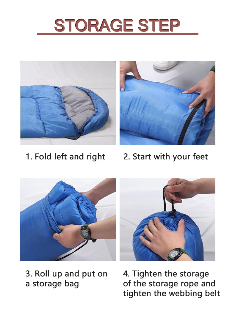 Sac de couchage enveloppe à capuche