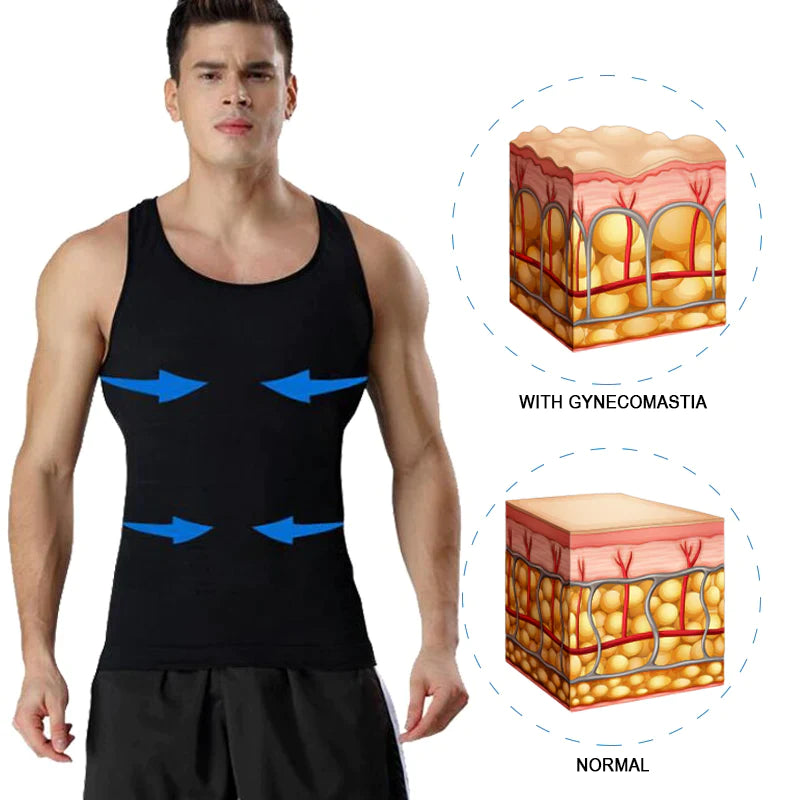 Débardeur de compression pour gynécomastie pour hommes