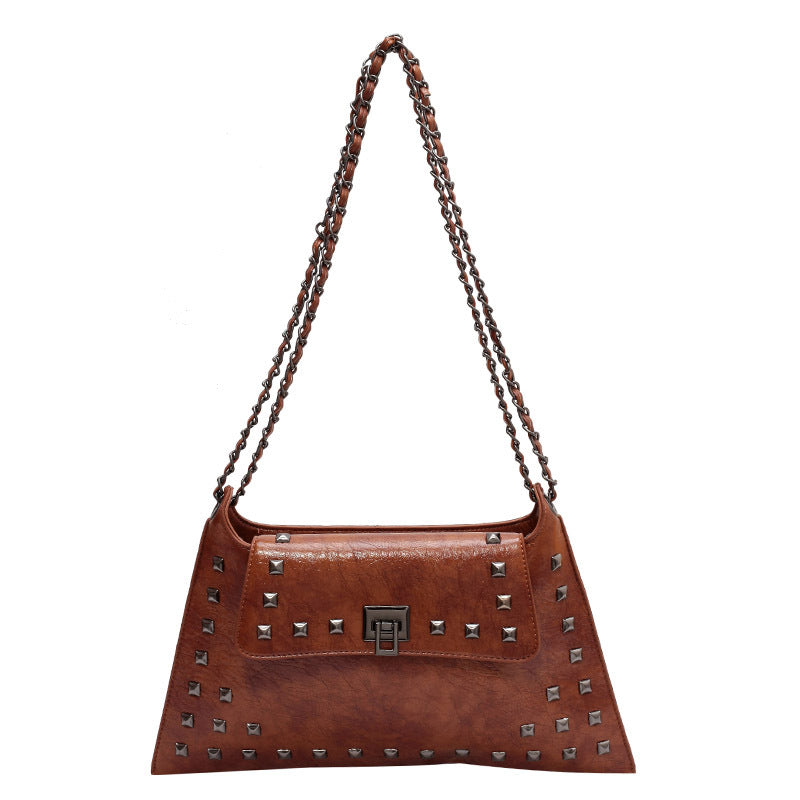 Women's Rivet Decor Shoulder Bag