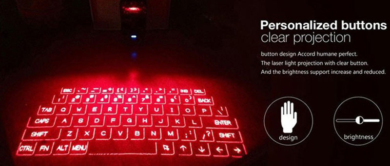 Laser Keyboard, Virtual Wireless Bluetooth Portable Projection Keyboard for Smart Phone PC Tablet Laptop