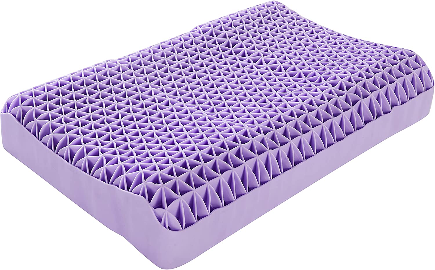 Oreiller violet de Berklan, grille 100 % élastique ergonomique pour les dormeurs chauds
