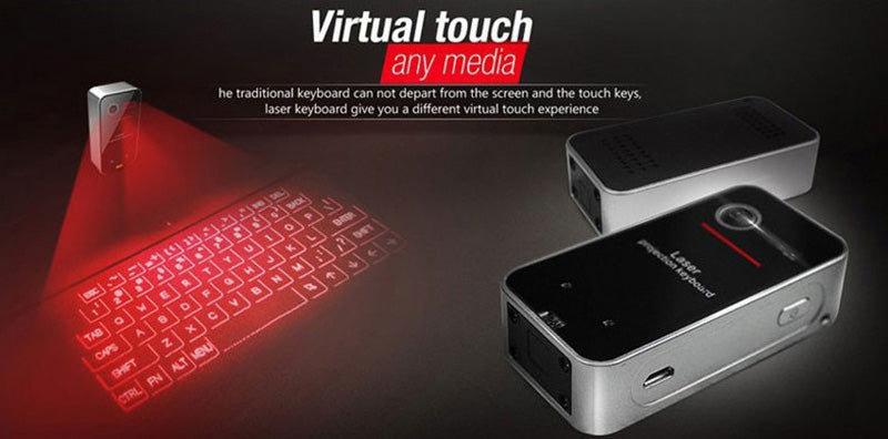 Laser Keyboard, Virtual Wireless Bluetooth Portable Projection Keyboard for Smart Phone PC Tablet Laptop