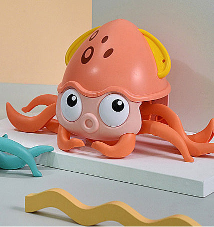 Aufziehbares Oktopus-Spielzeug, Flucht vor dem sich bewegenden Oktopus, für Säuglinge, Kleinkinder, Kinder