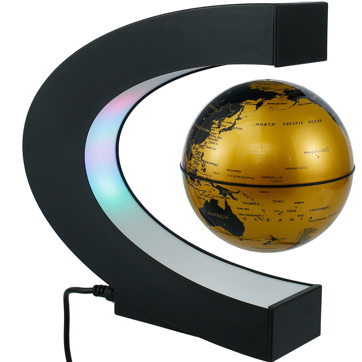 Levitating Lamp Magnetic Levitation Globe LED World Map Rotating Globe Lights Bedside Lights Home Novelty Floating Lamp Gifts