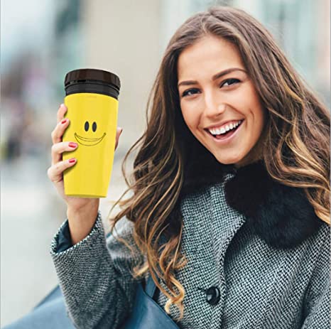 Twizz Reisebecher mit Strohhalm, einzigartiges Twist-Design, auslaufsicher, Drehverschluss mit Silikonmembran