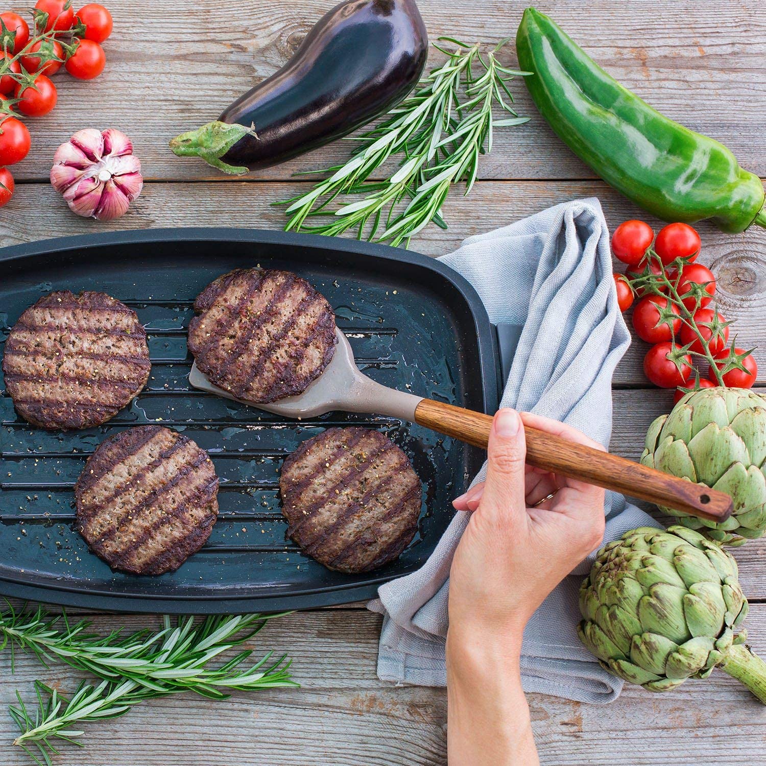 Kochutensilien für die Küche beim Campingkocher, 5 Dinge, Antihaft-Backsilikon-Abdeckung