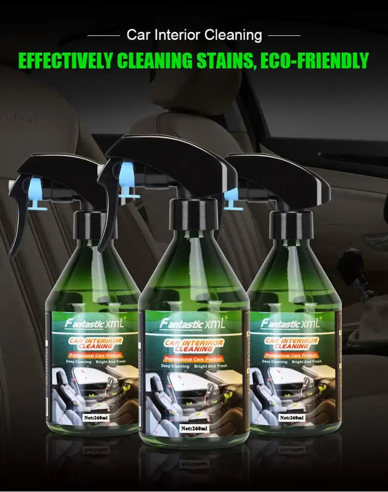 Großhandel Auto Innen Reiniger Spray Armaturenbrett Sitz Leder Kunststoff Gummi Teile Sauber 260ML
