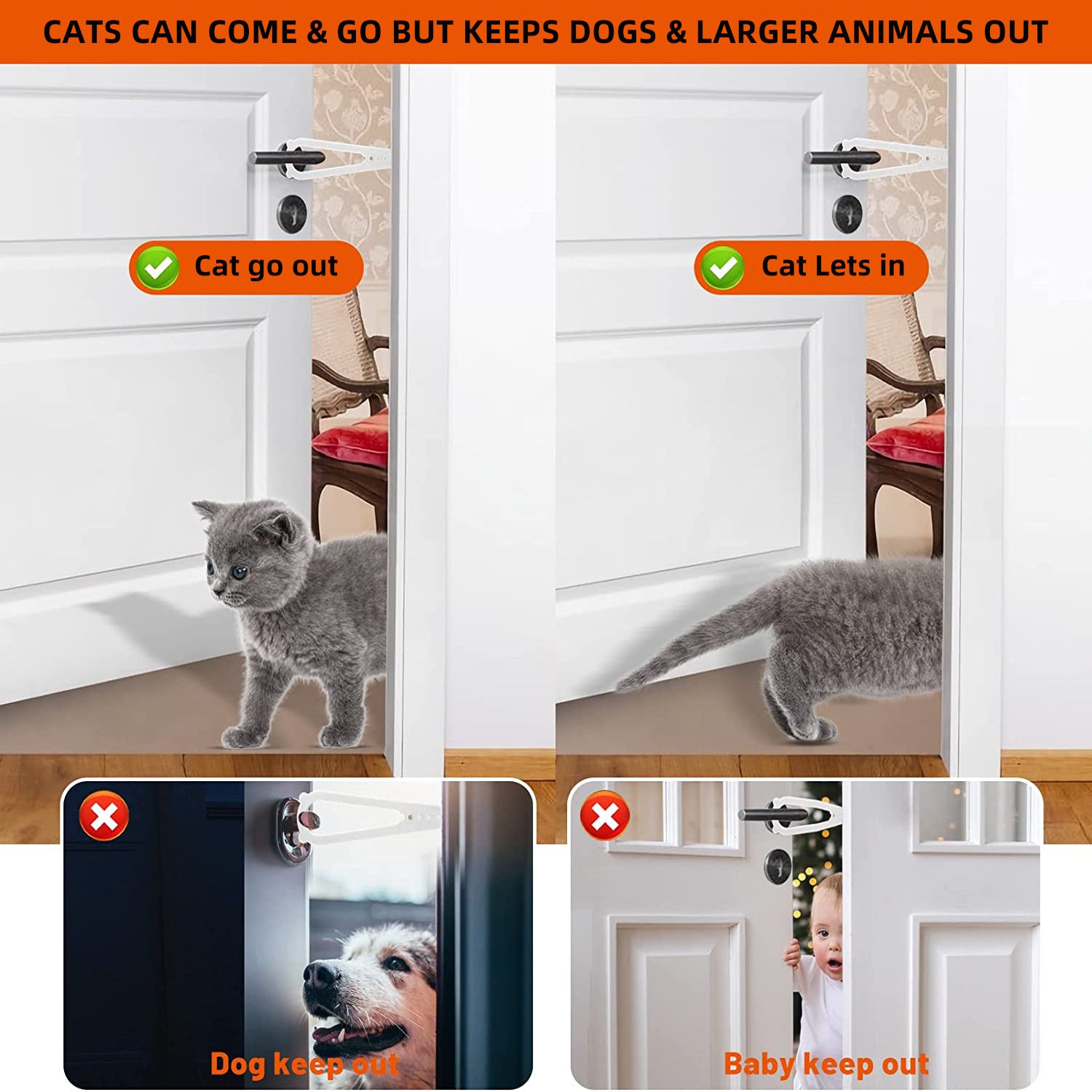 Kitty Way Holder - Perfect Door Holder Latch for your Cat 🐾