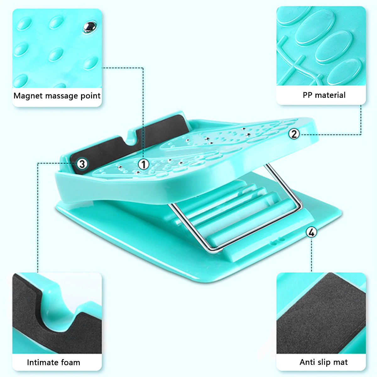 Klappbarer Schlankheits-Trainingsständer mit Beinen und Magnet-Massage-Pedal für Bodybuilding und Fettabbau