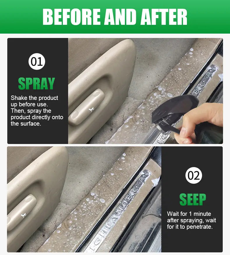 Großhandel Auto Innen Reiniger Spray Armaturenbrett Sitz Leder Kunststoff Gummi Teile Sauber 260ML