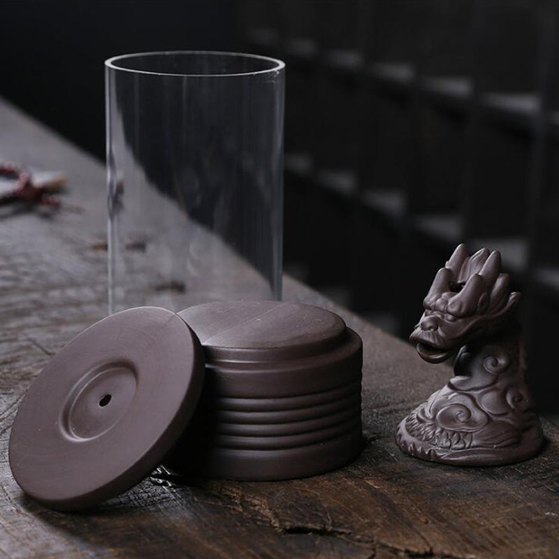 Waterfall Incense Burner Dragon Holder Backflow