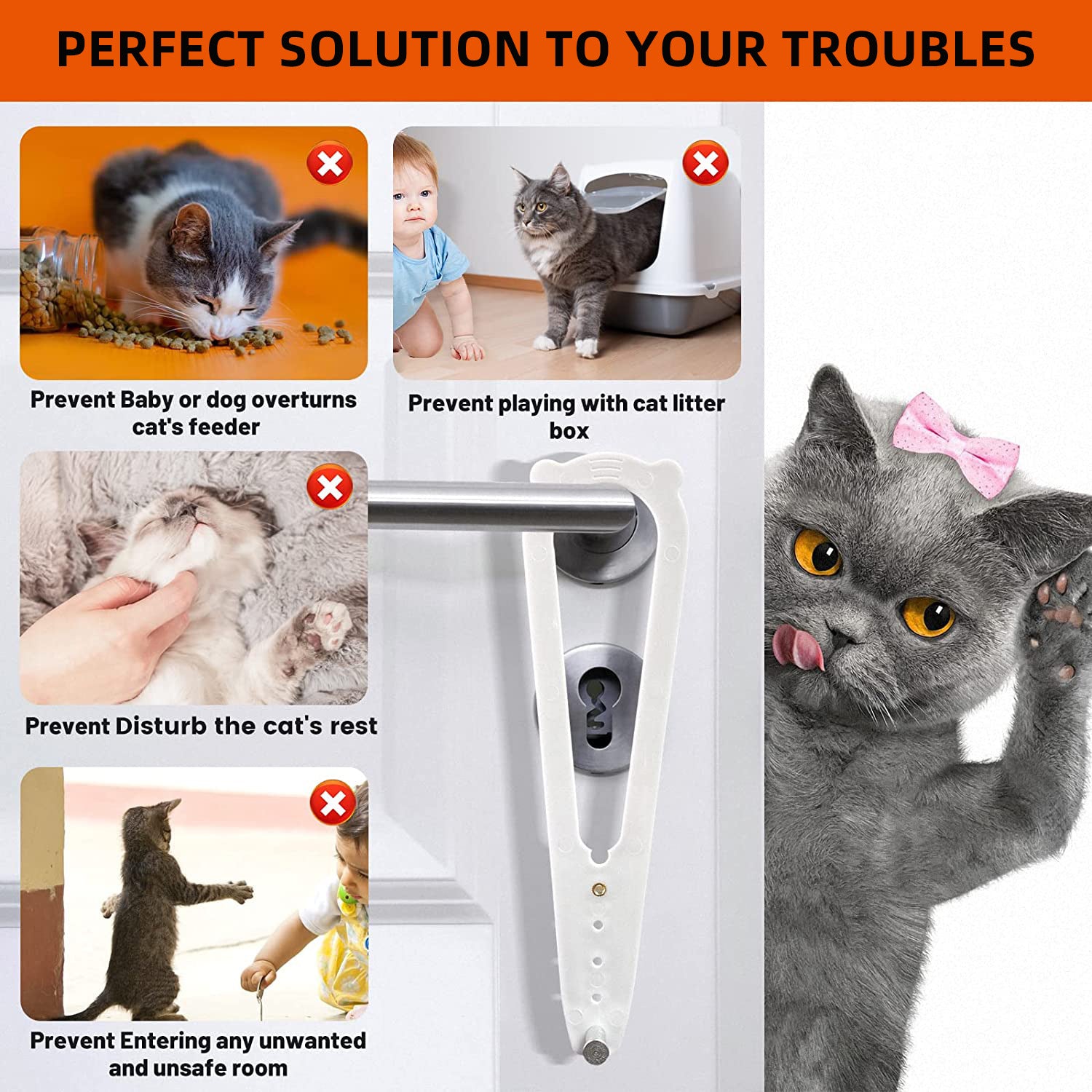 Kitty Way Holder - Perfect Door Holder Latch for your Cat 🐾