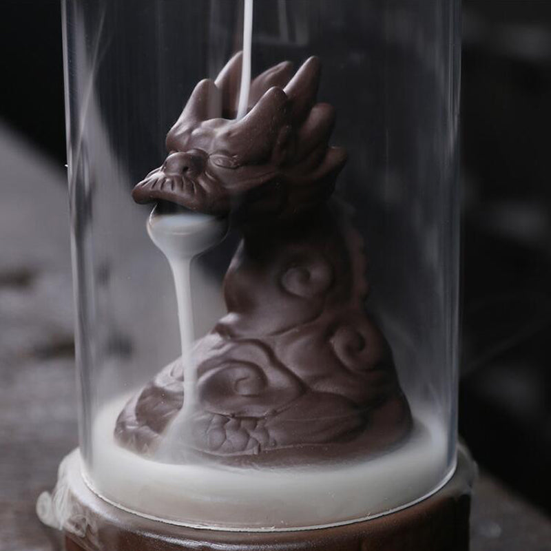 Waterfall Incense Burner Dragon Holder Backflow