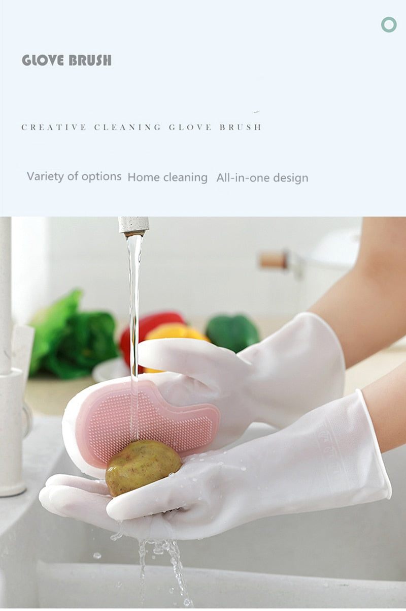 Mehrzweck-Magic-Geschirrspülhandschuhe aus Gummi