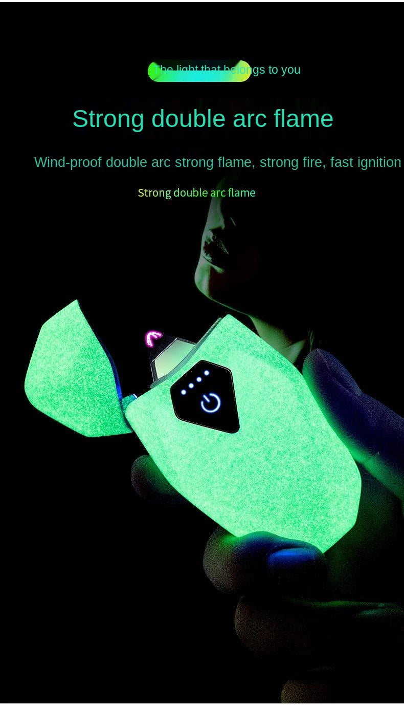 USB Rechargeable Noctilucent Sensitive Electronic Lighters