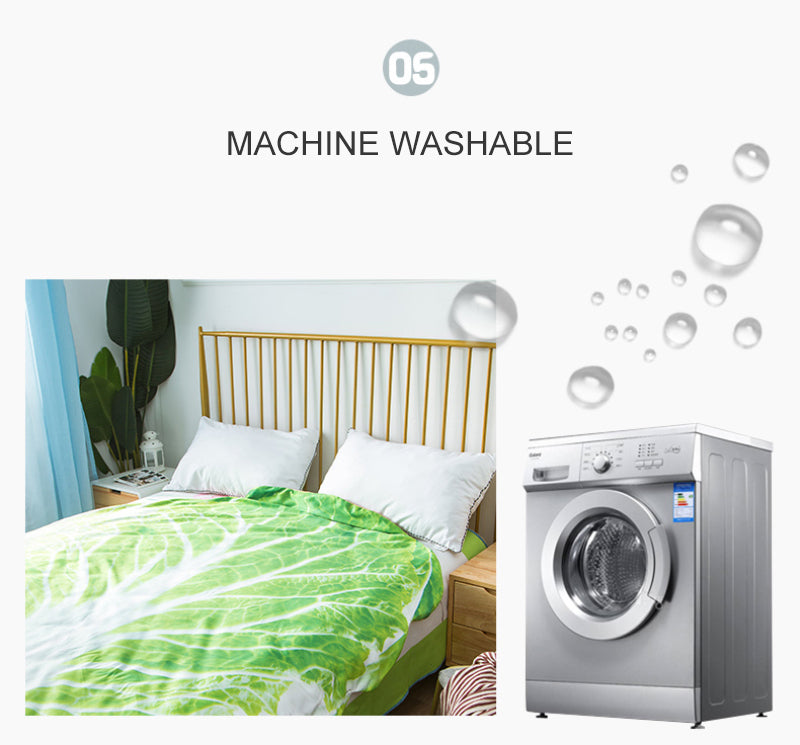 Neue 2022 Tomaten, Ei, Pizza, Wassermelone, Crepe gedruckt weiche Decke