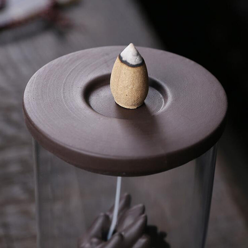 Waterfall Incense Burner Dragon Holder Backflow