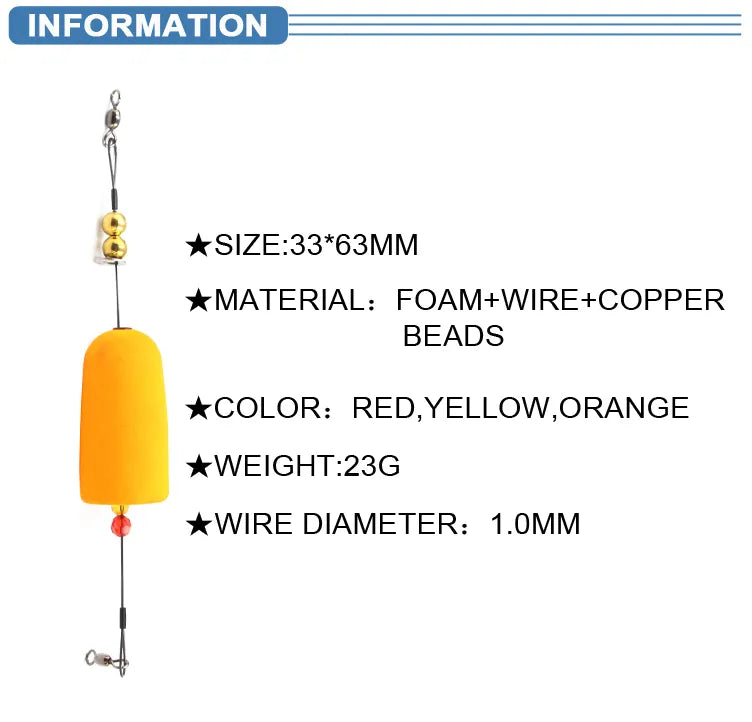 Selco Wholesale Lnshore Sea Fishing Setup Popping Cork Rig Fishing Float Bobber For Redfish Perch Fishing Float