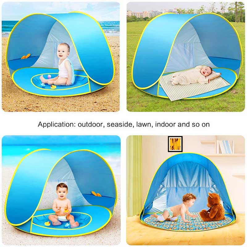 Lightweight and Compact Baby Beach Tent with Pool and UV Protection - Can be use in many places