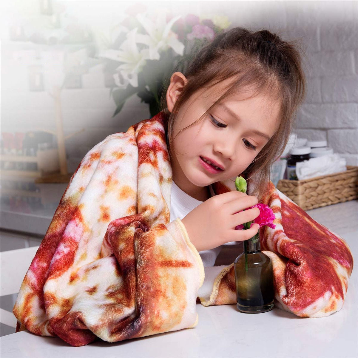 Neue 2022 Tomaten, Ei, Pizza, Wassermelone, Crepe gedruckt weiche Decke