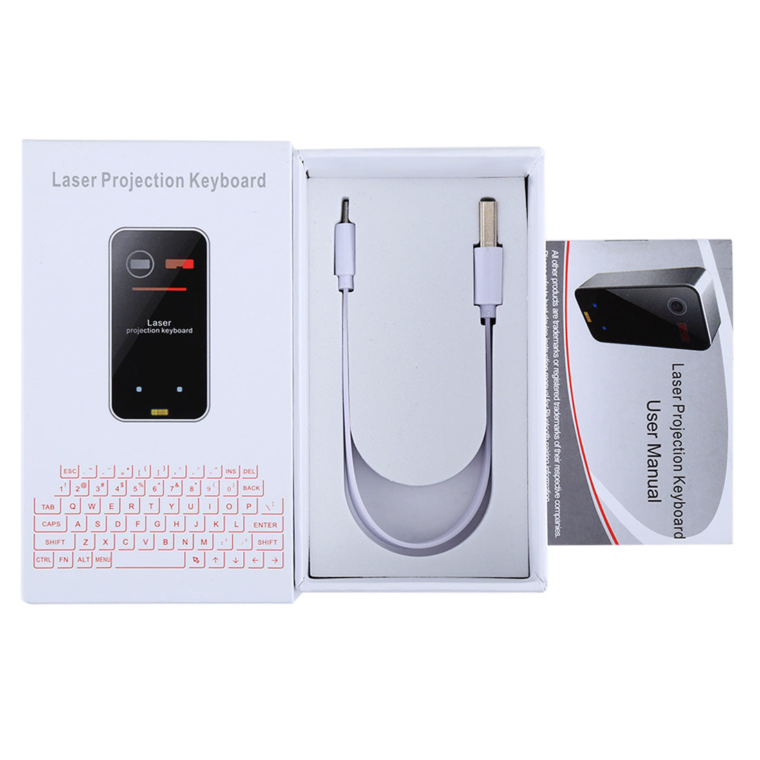 Laser Keyboard, Virtual Wireless Bluetooth Portable Projection Keyboard for Smart Phone PC Tablet Laptop