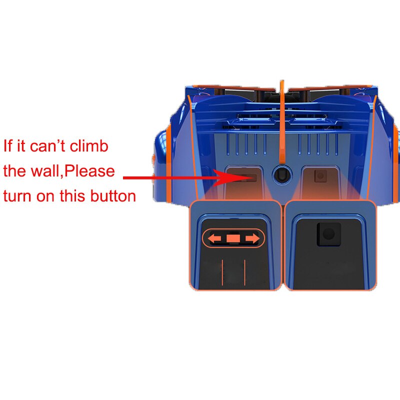 Tracking Infrared Laser, Wall and Ceiling Climbing, 360 Rotating Electric Anti-Gravity Car