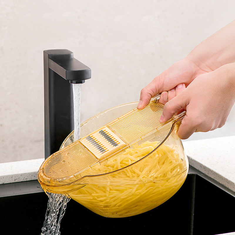 6-in-1-Multifunktions-Obst- und Gemüseschneider mit Körben