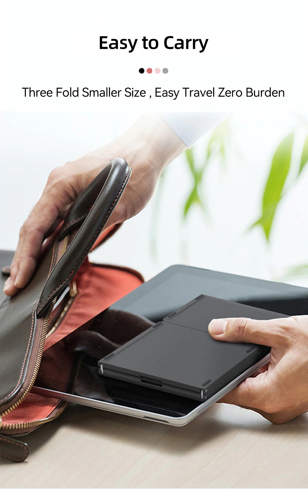 Mini claviers pliables sans fil Bluetooth 3.0, pour tablettes et téléphones Windows, Android, Ios ou Ipad (clavier et pavé tactile en un)