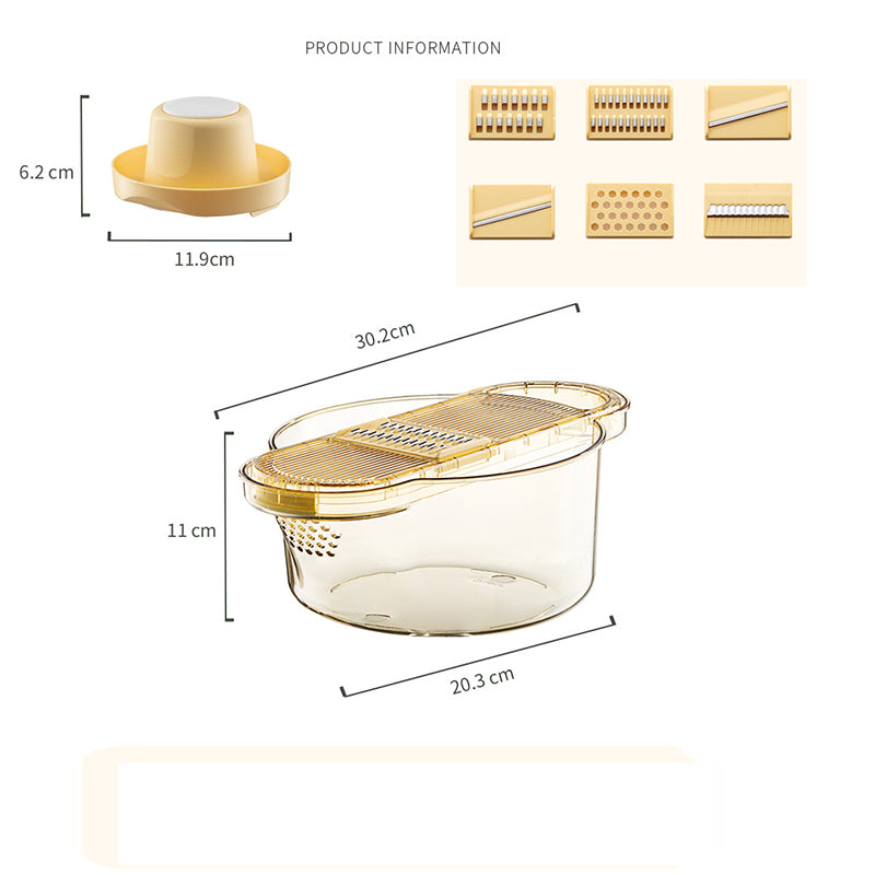 6-in-1-Multifunktions-Obst- und Gemüseschneider mit Körben