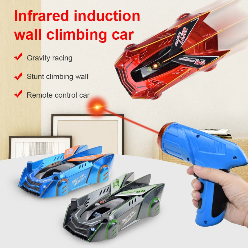 Tracking Infrared Laser, Wall and Ceiling Climbing, 360 Rotating Electric Anti-Gravity Car