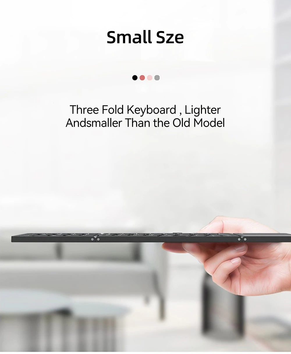 Mini claviers pliables sans fil Bluetooth 3.0, pour tablettes et téléphones Windows, Android, Ios ou Ipad (clavier et pavé tactile en un)