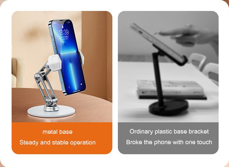 Foldable 360 Degree Rotatable Desktop Phone Holders