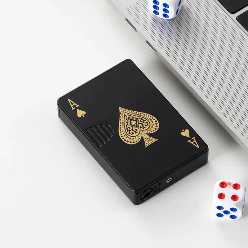 Windproof Unique Playing Cards Metallic Lighter