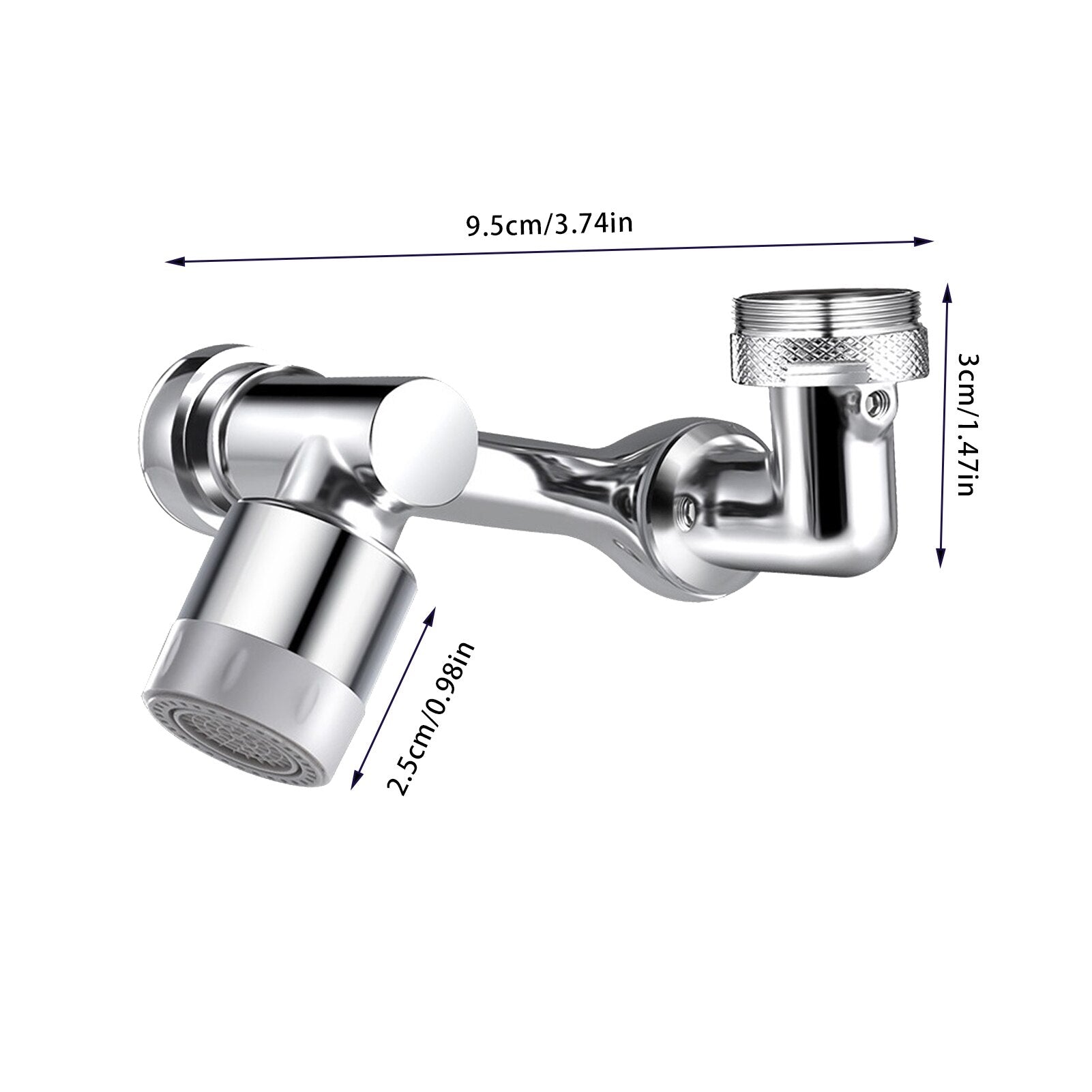 Multifunktions-1080 ° drehbarer Belüfter-Verlängerungshahn für Küche und Bad