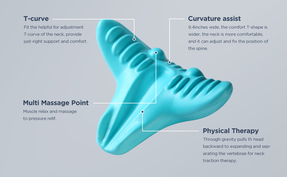 Oreiller cervical, masseur cervical portable pour soulager les douleurs des épaules et du cou