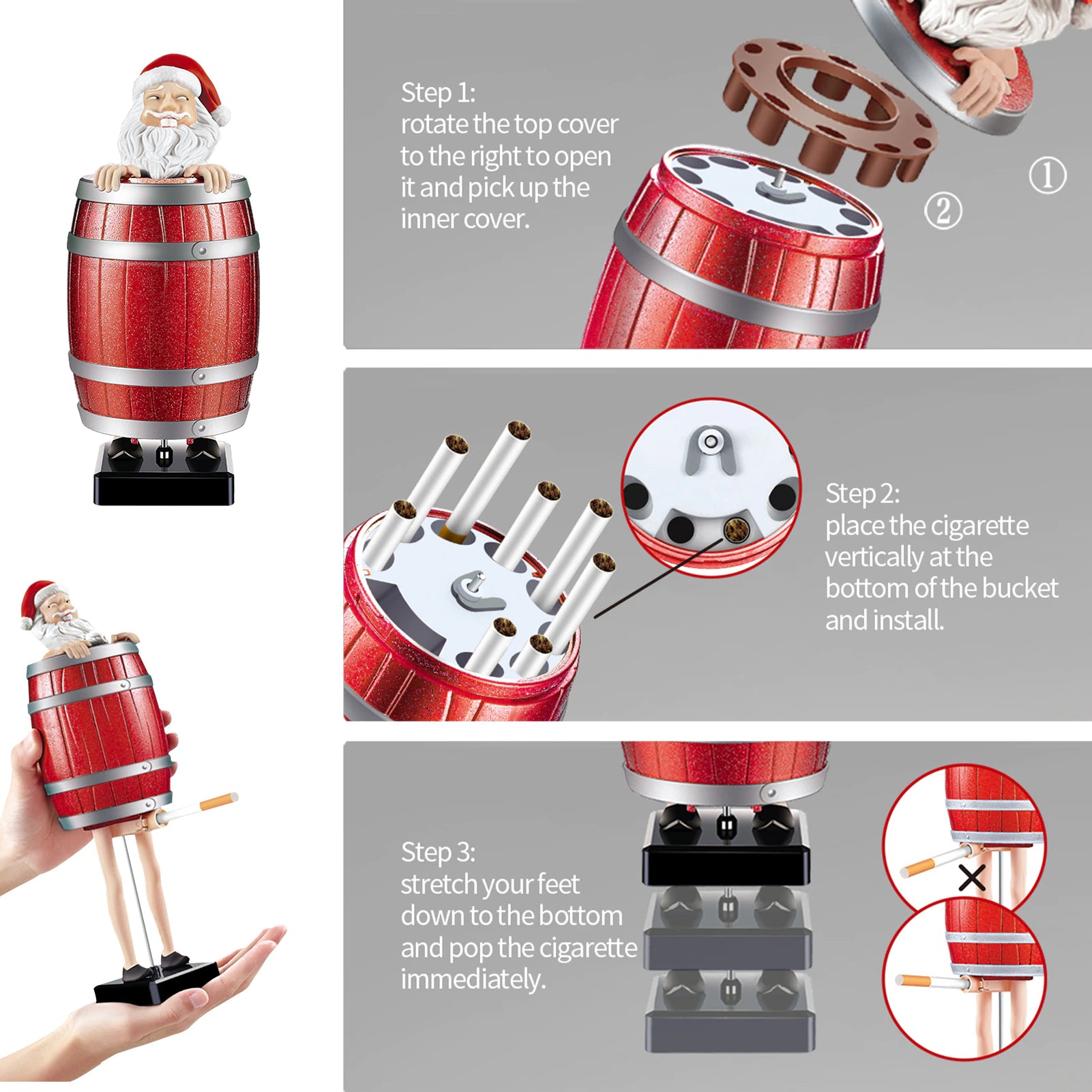 Unique Funny Santa Claus Cigarette Holder Boxes