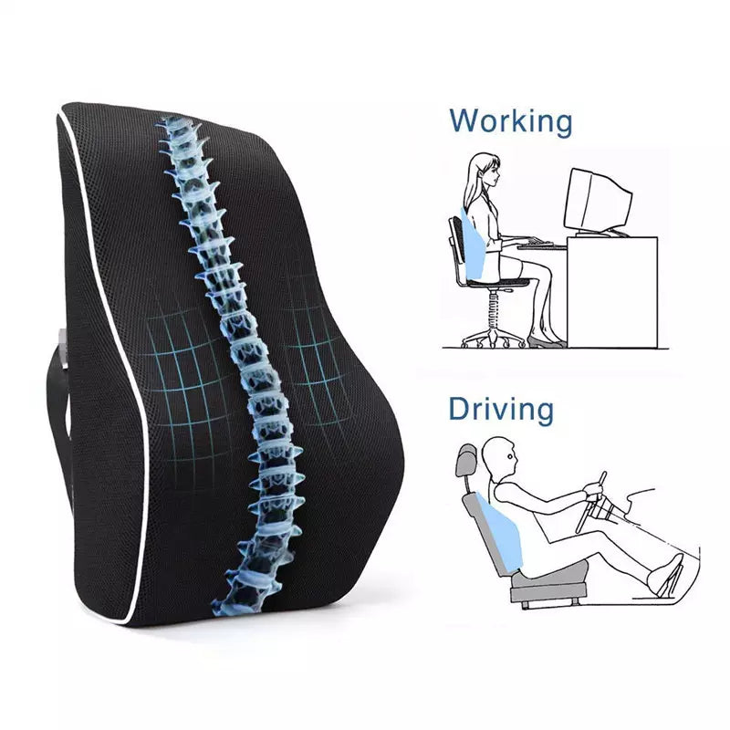 Ergonomic Lumbar Support Pillow with Memory Foam