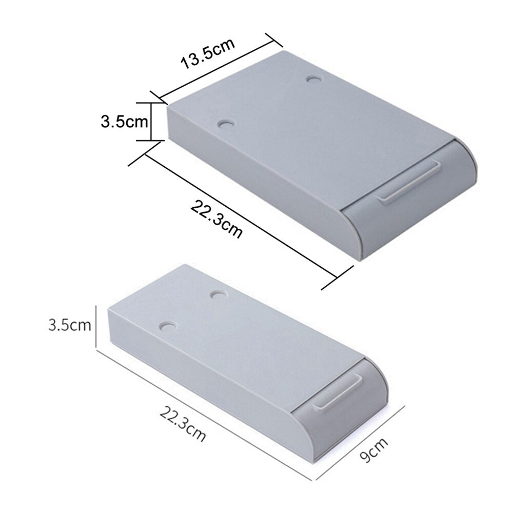 Selbstklebende Aufbewahrungsschublade unter dem Schreibtisch, Bleistiftablage, Fernbedienungsschlüsselmaske