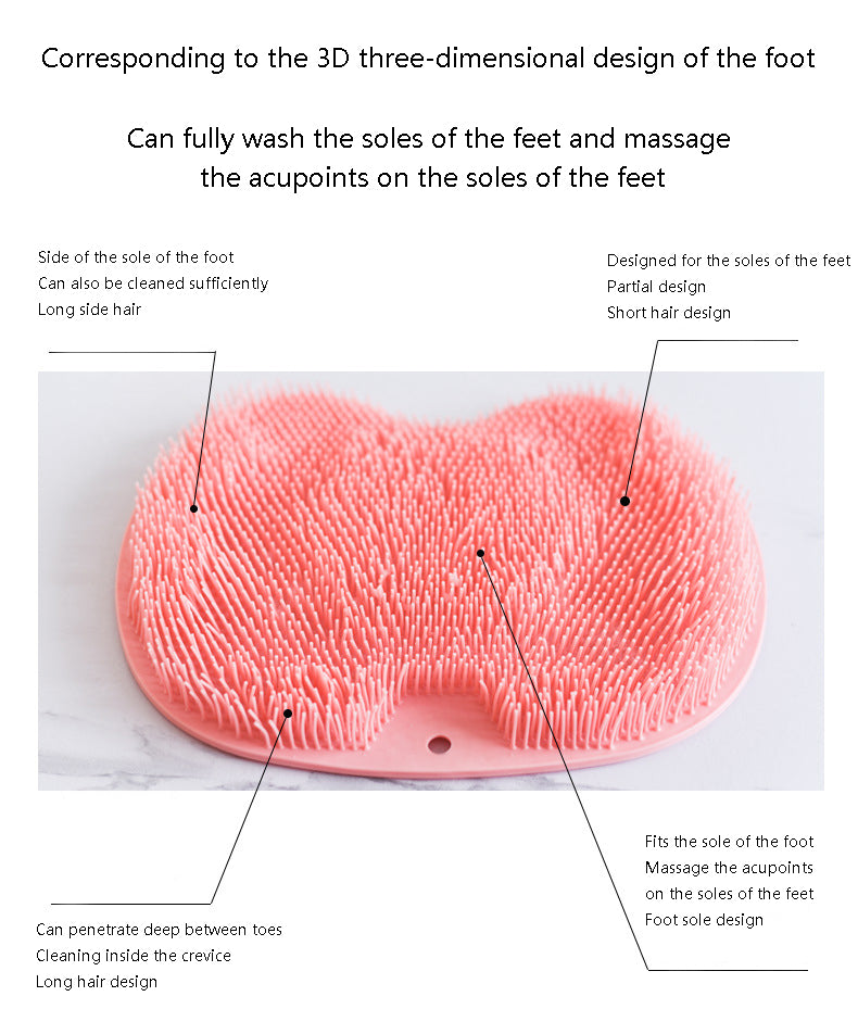 Silikon Fuß Massagebürste Dusche Massage Badezimmer Rutschfeste Badematte Fuß Anti-Rutsch-Matte Wäscher