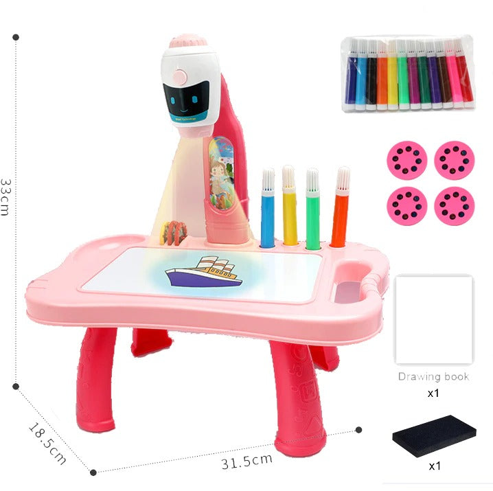 Mini projecteur Led, Table de dessin artistique, jouet lumineux pour enfants, planche de peinture, petit bureau, apprentissage éducatif, outil de peinture, artisanat