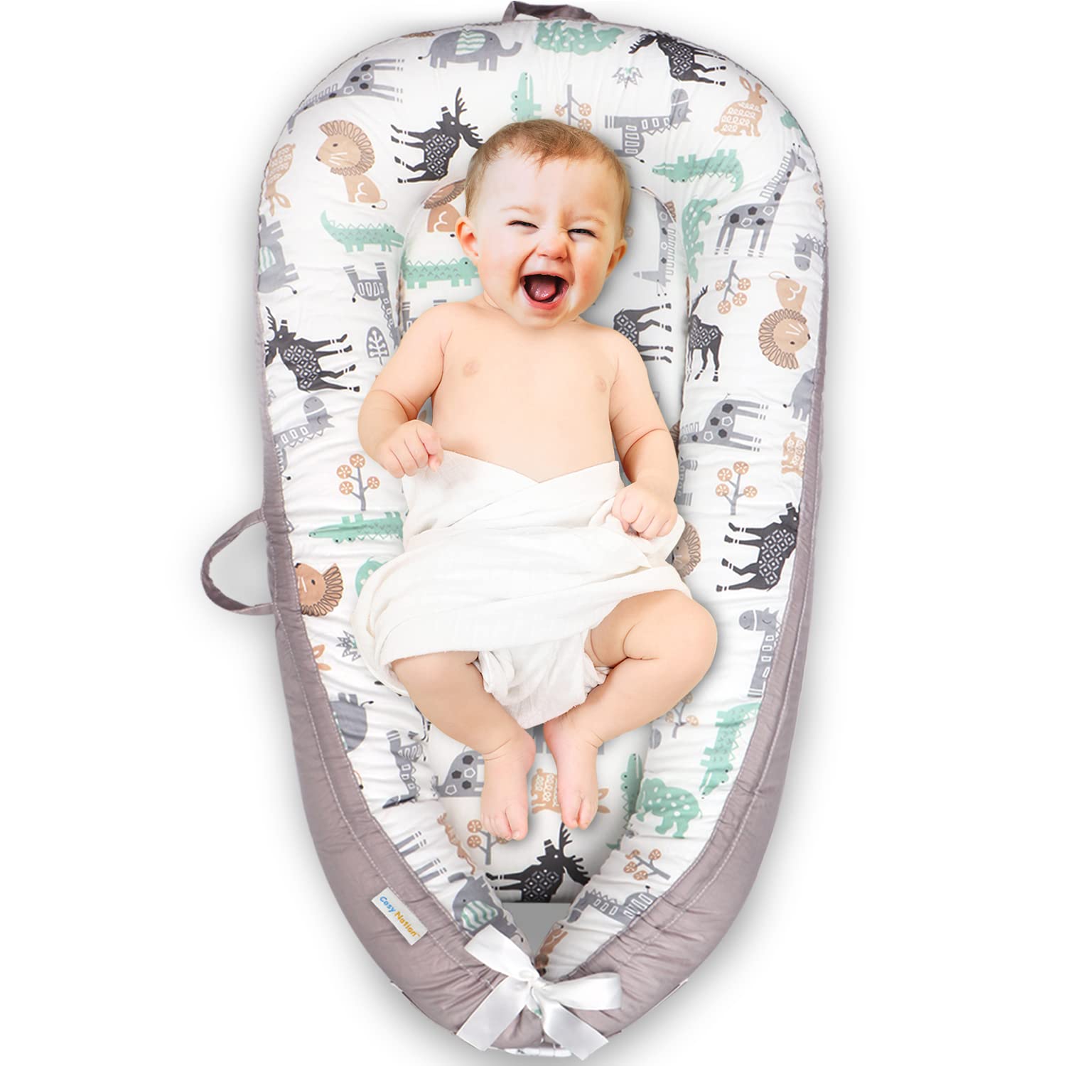 Newborn Lounger Nest, Cotton Washable and Toddler Lounger Suitable for 0-24 Months