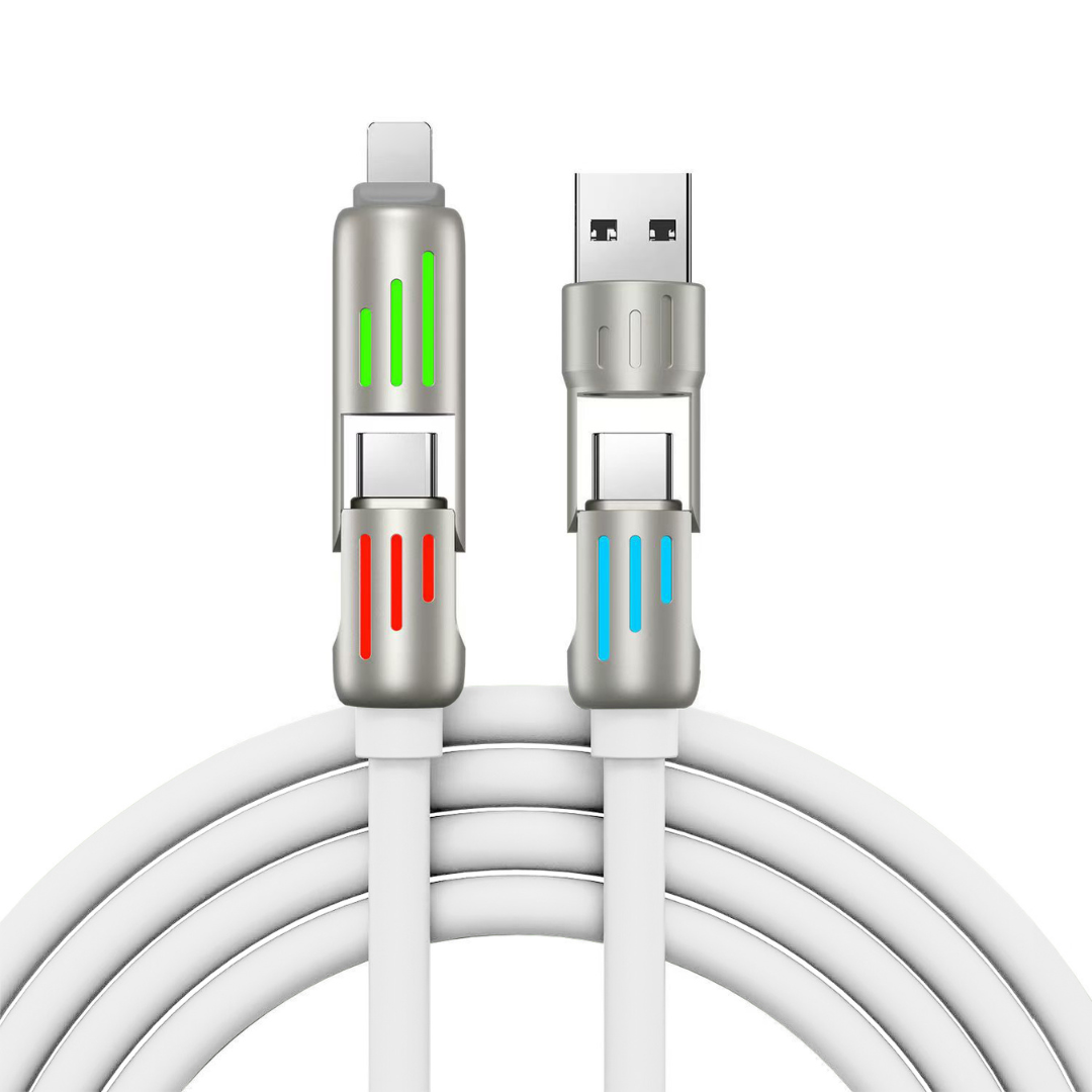 4-in-1 Fast Charging Cable with Breathing Light