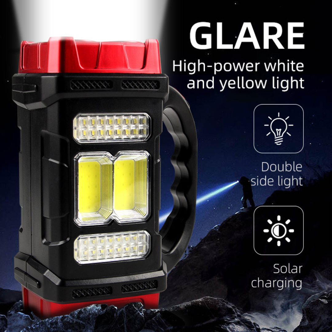 Dual-Sided Solar Rechargeable Floodlight